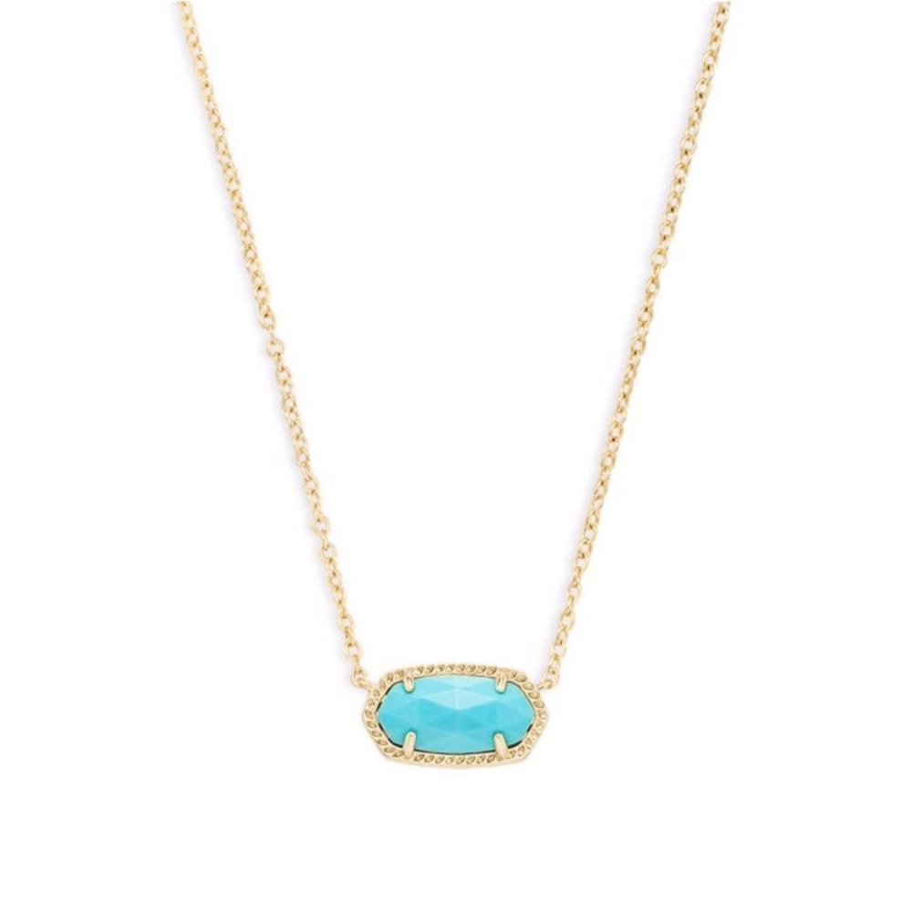 Kendra Scott Gold Elisa Blue Turquoise Necklace